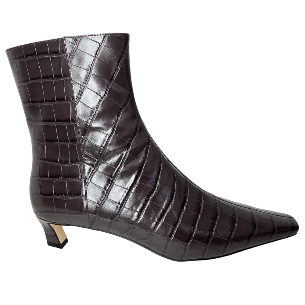 MICHAEL Michael Kors Dark Brown Croc-Pattern Booties
